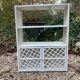 Vintage white rattan wall shelf