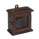 Small old wall display case clock box patina original india