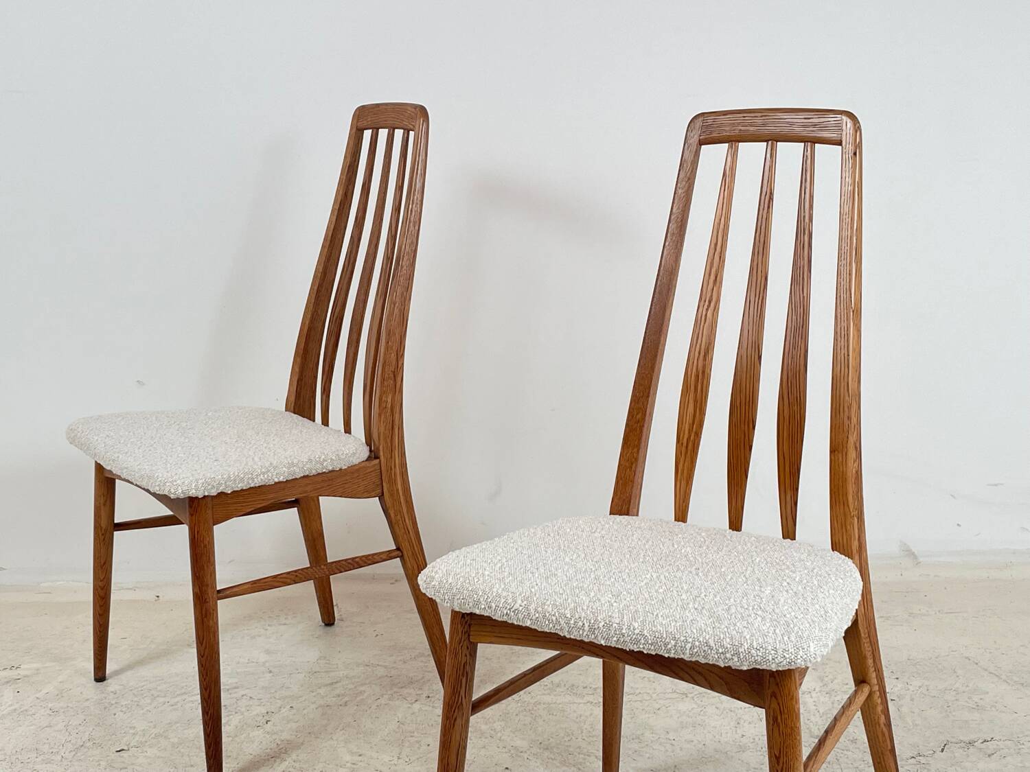 2 chaises en chêne Eva par Niels Koefoed 1960