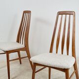 2 chaises en chêne Eva par Niels Koefoed 1960