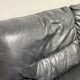 Anthracite grey leather sofa — Italian postmodern design