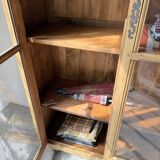 Glass cabinet or display case in pine 1950