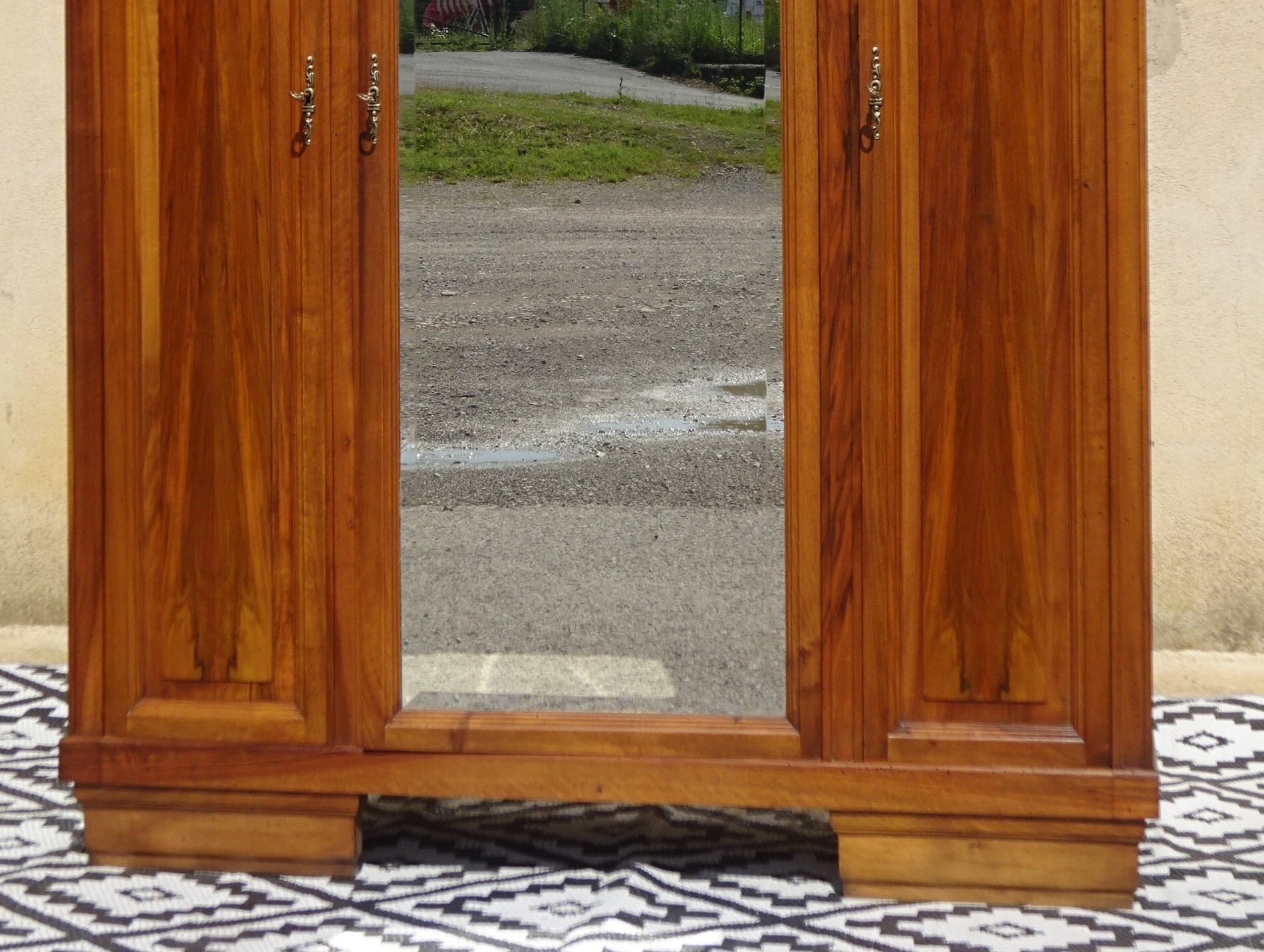 3-door walnut cabinet and walnut bramble