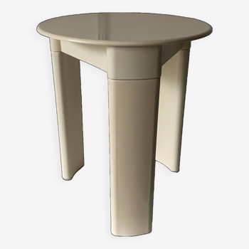 White gedy stool by Olaf von Bohr 70s