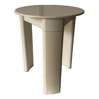 White gedy stool by Olaf von Bohr 70s