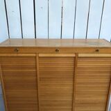 Triple oak notary filing cabinet