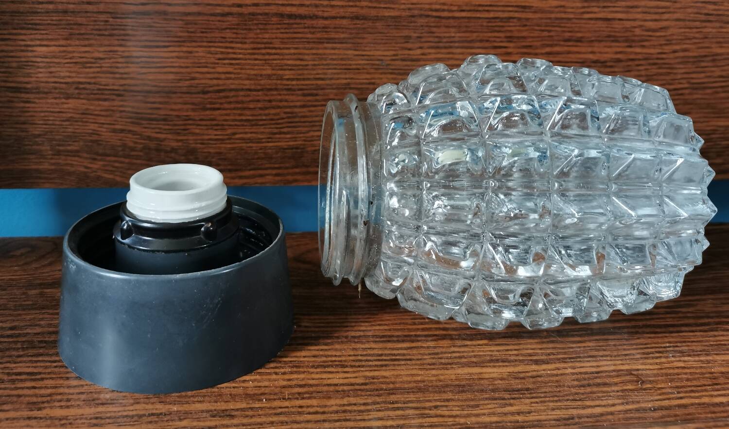 Vintage glass wall lamp