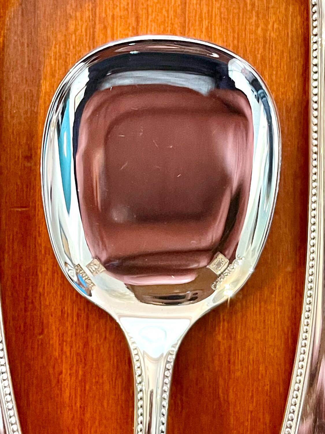 Christofle pearls, 6 ice cream spoons, sorbet, new condition