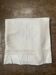 Drap ancien en coton brodé monogramme MF