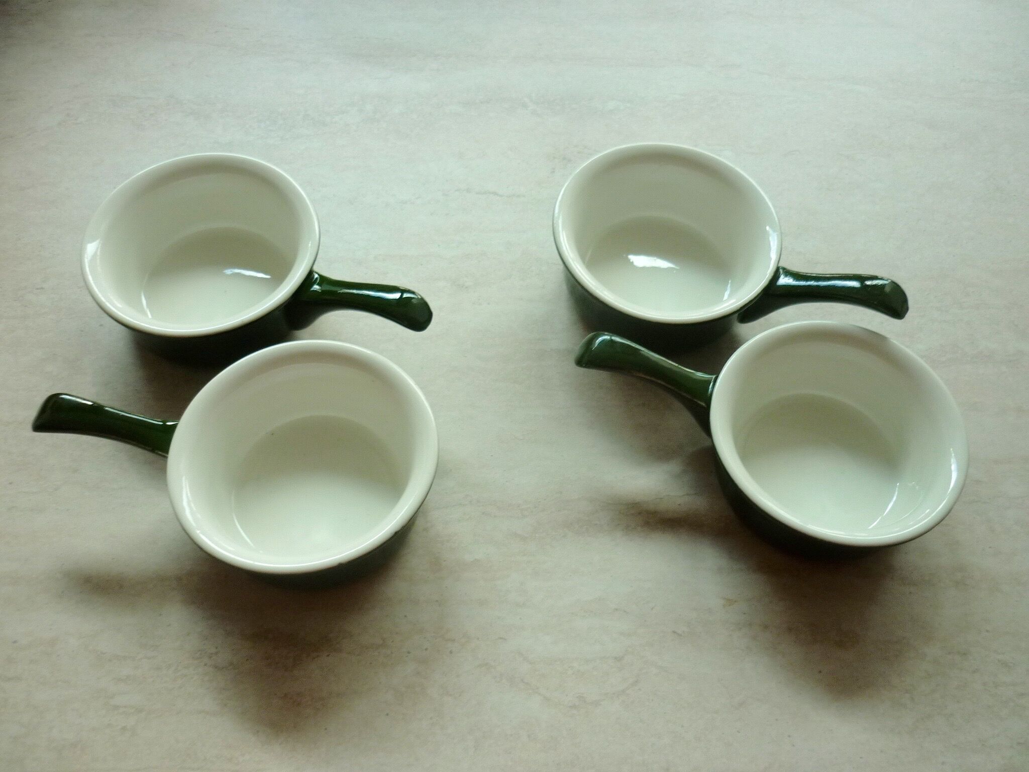 Pair of 2 cassollettes-ramekins-pans PILIVITE in fire porcelain