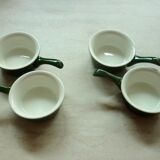 Pair of 2 cassollettes-ramekins-pans PILIVITE in fire porcelain