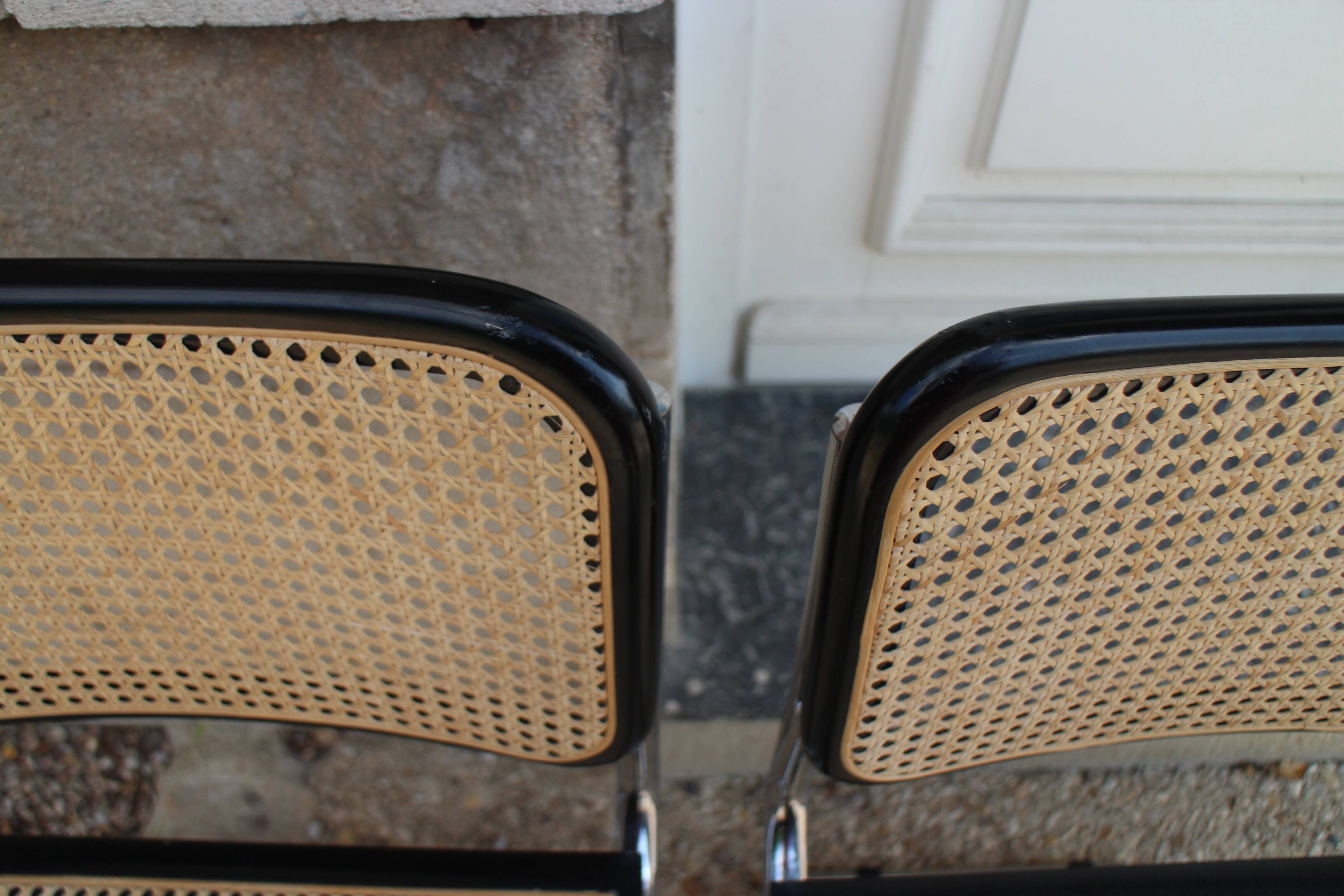 paire de chaises cesca marcel breuer made in italy
