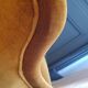 Gold velvet armchair