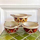 3 stoneware bowls with Saint Clément ears
