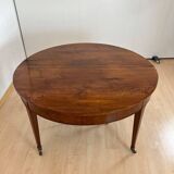 Swiss Biedermeier Extendable Dining Table in Walnut and Brass, 1820s