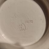 French vintage serving stand plate, R. Lafitte, Terre de Fer, Salins