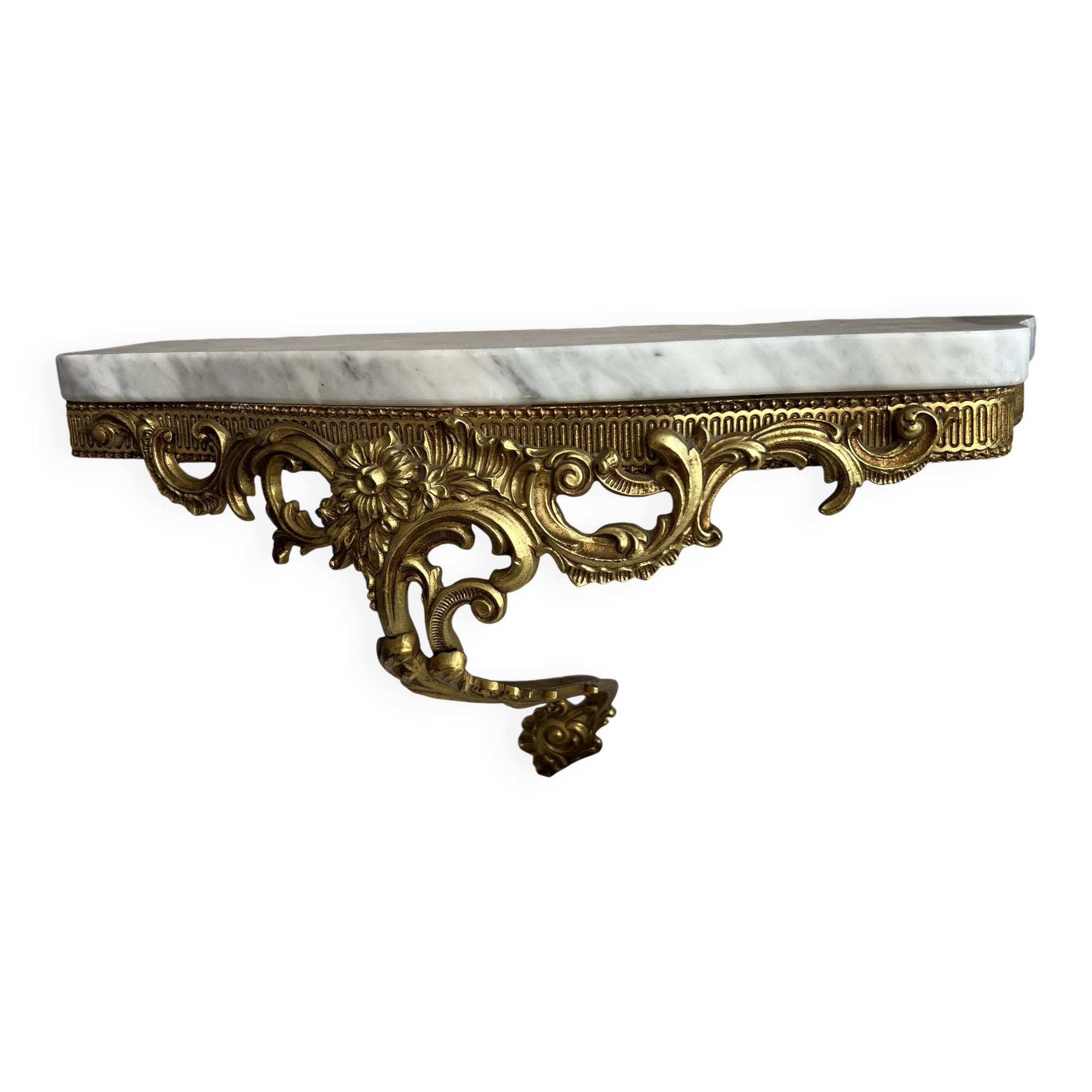 Bronze and marble console