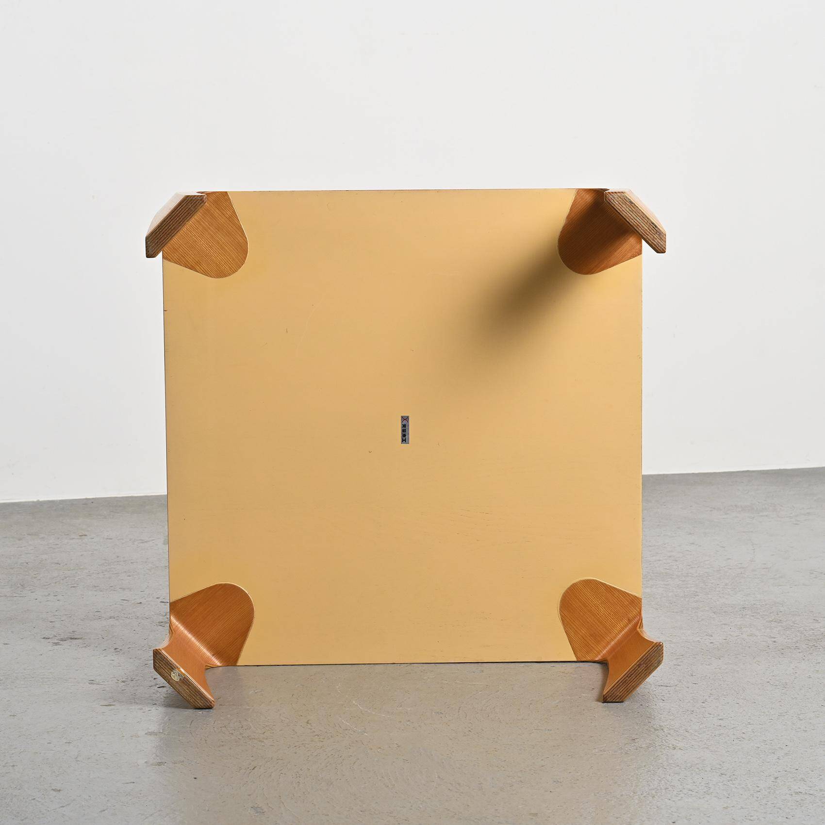 Zataku square table by Saburo Inui for Tendo Mokko Japan