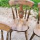 Set of 4 mountain style chairs from the 60s in beech