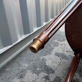 Table basse bouillotte plateau marbre style louis xvi ancienne