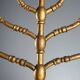 Antique gilded wooden candelabrum with 7 arms, 19th-20th century.