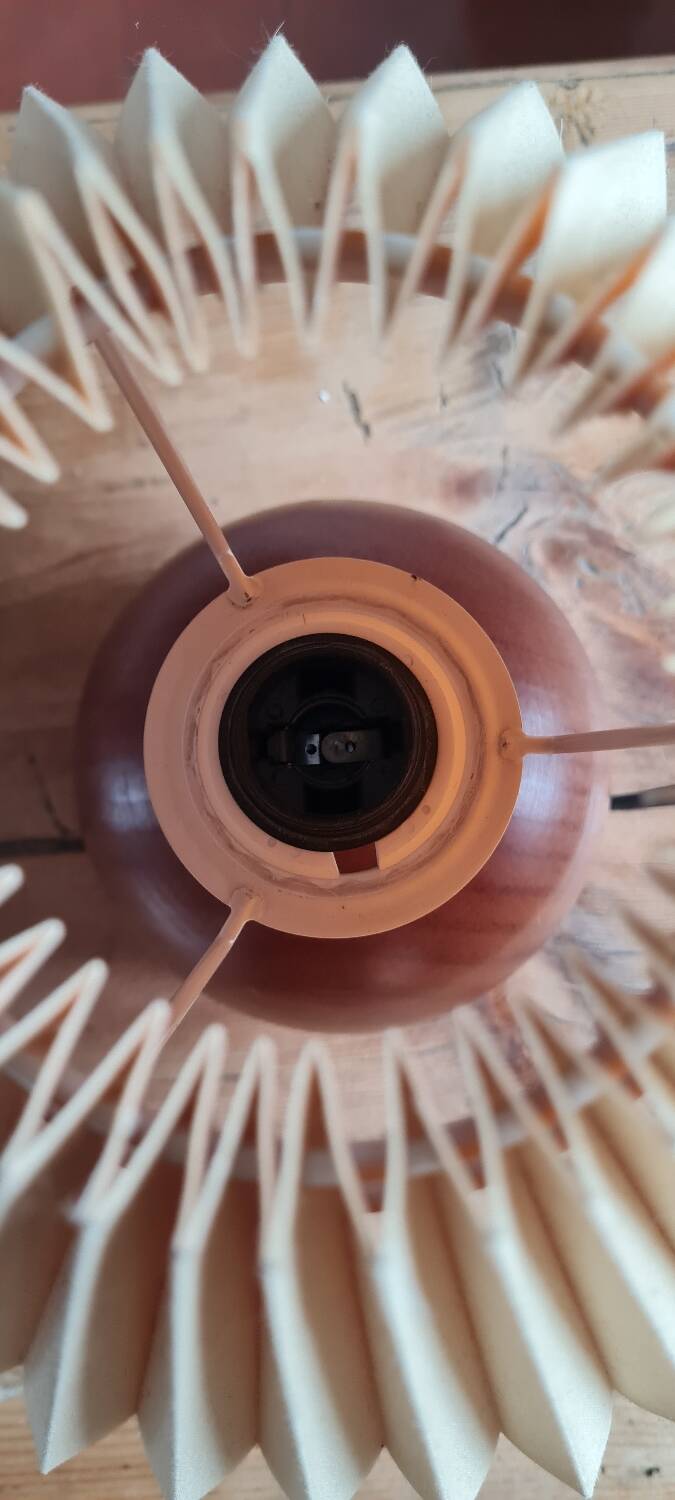 Walnut wood ball lamp