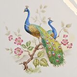 Serving dish - peacock décor - l'Amandinoise