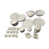 Bernardaud Limoges table service platinum model, 45 pieces