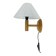Vintage pine wall lamp and wool lampshade, 1960s