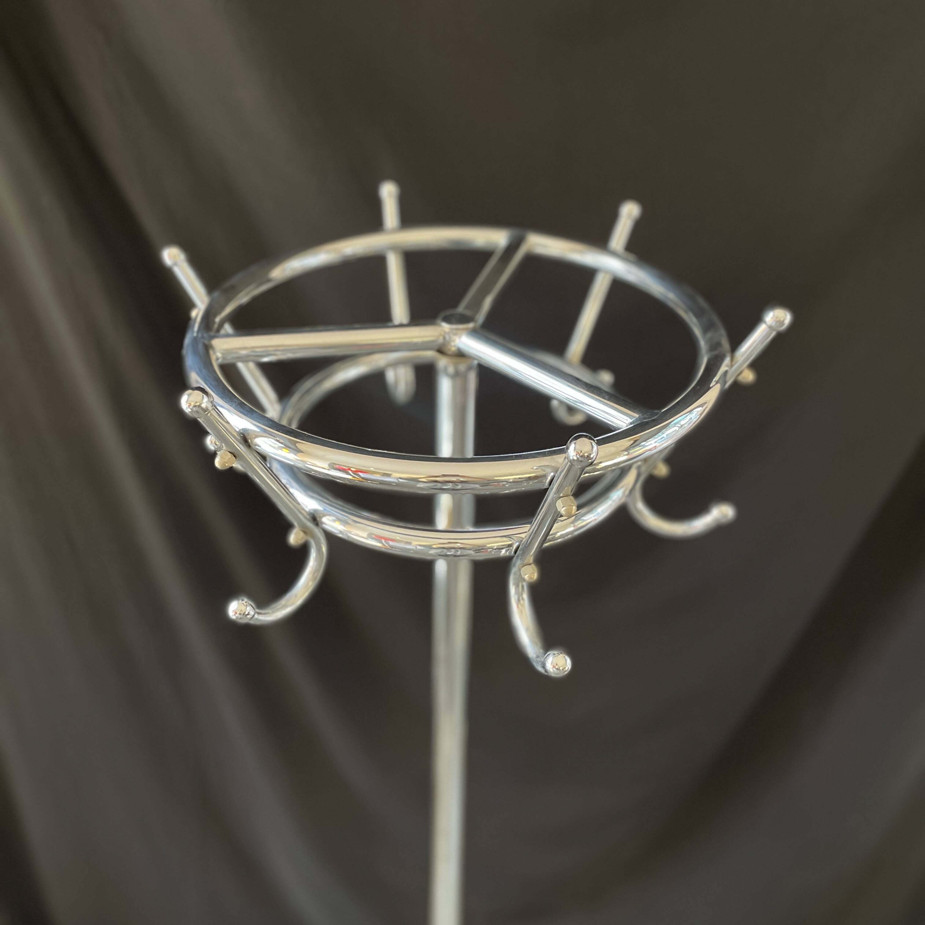 Belgian chrome coat rack from 1950