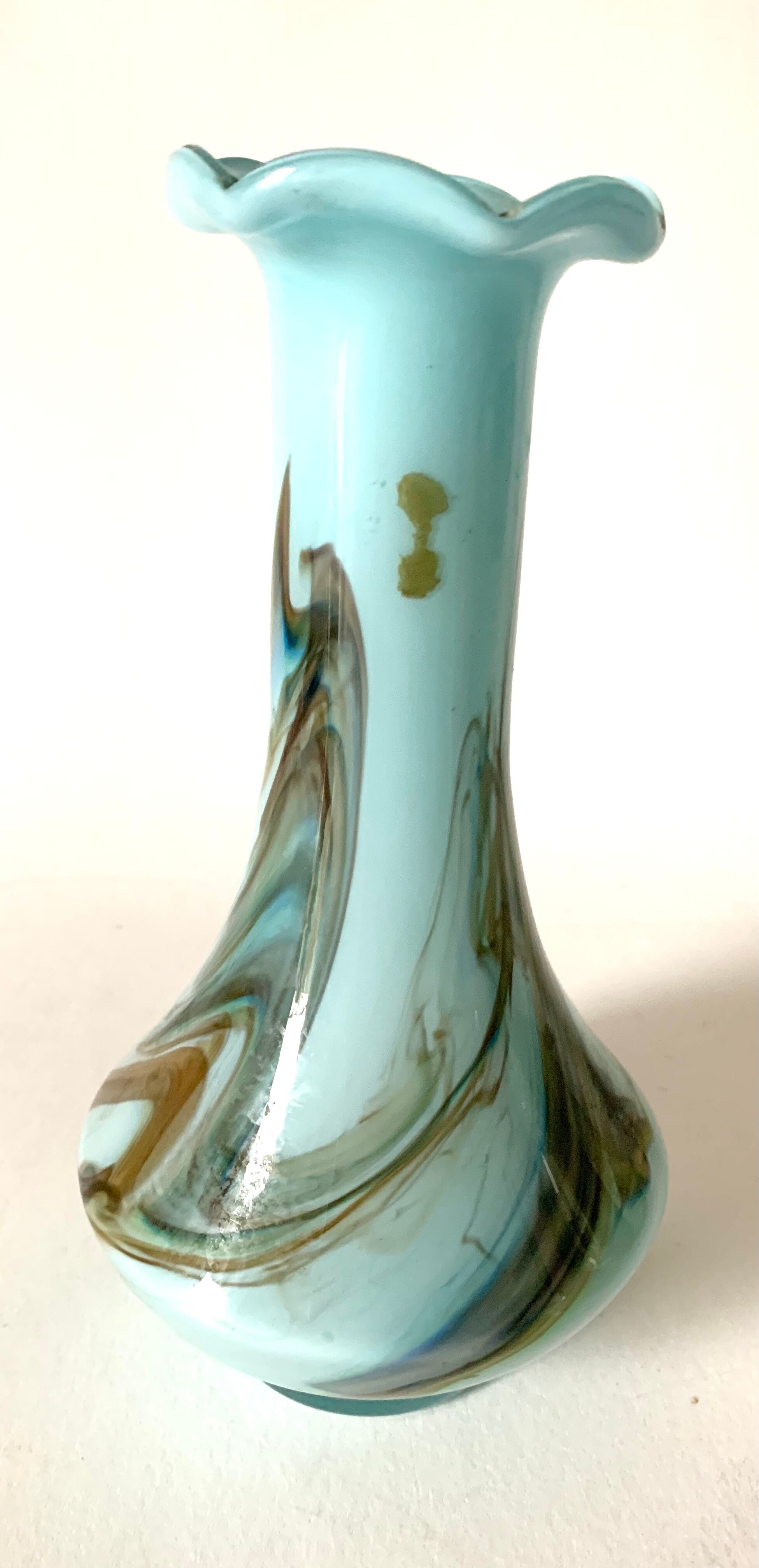 Blue opaline vase