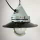 Aluminium and enameled bomb proof pendant lamp 70s