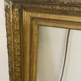 Set of 3 period frames in wood and gilded stucco