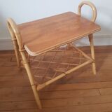 Rattan end table