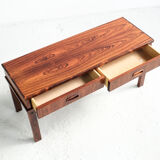 low Danish chest of 2 drawers in rosewood