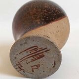 Soliflore two-tone glazed stoneware 1970s height 19 cm