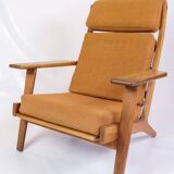 Armchair Model GE290a With High Back Made In Oak By Hans J. Wegner