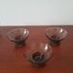 Set of 7 black vintage glasses