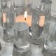 • Vintage solid glass sculptural candlestick