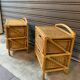Pair of rattan bedside tables 1970s