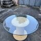Table en verre et rotin