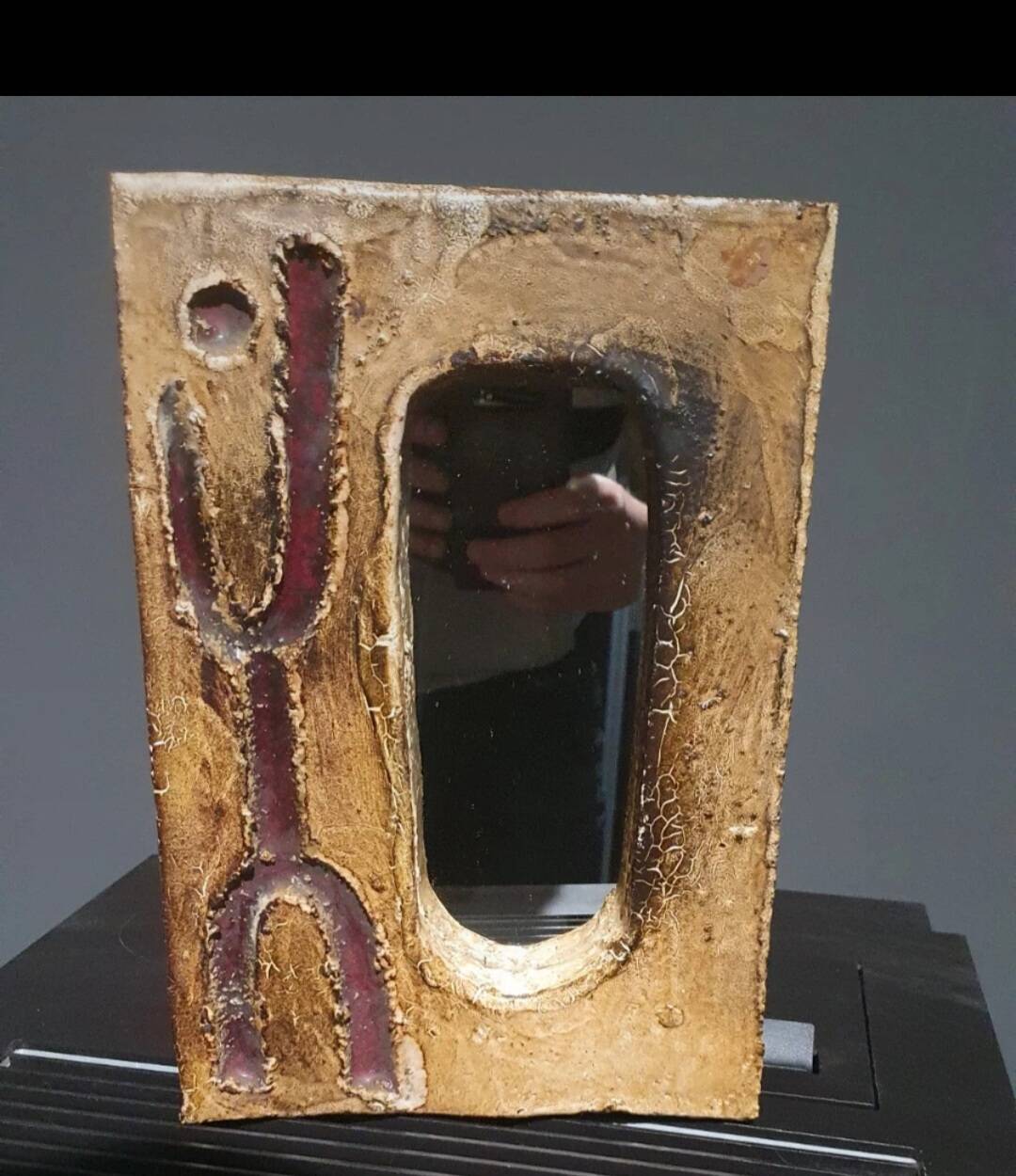 Ceramic mirror, Palissy, Vallauris