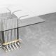 Dining table steel brass 70