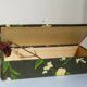 Box padded with old fabric