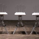 Plexiglass lucite bar stools and chrome swivel bar chairs,Hill Manufacturers