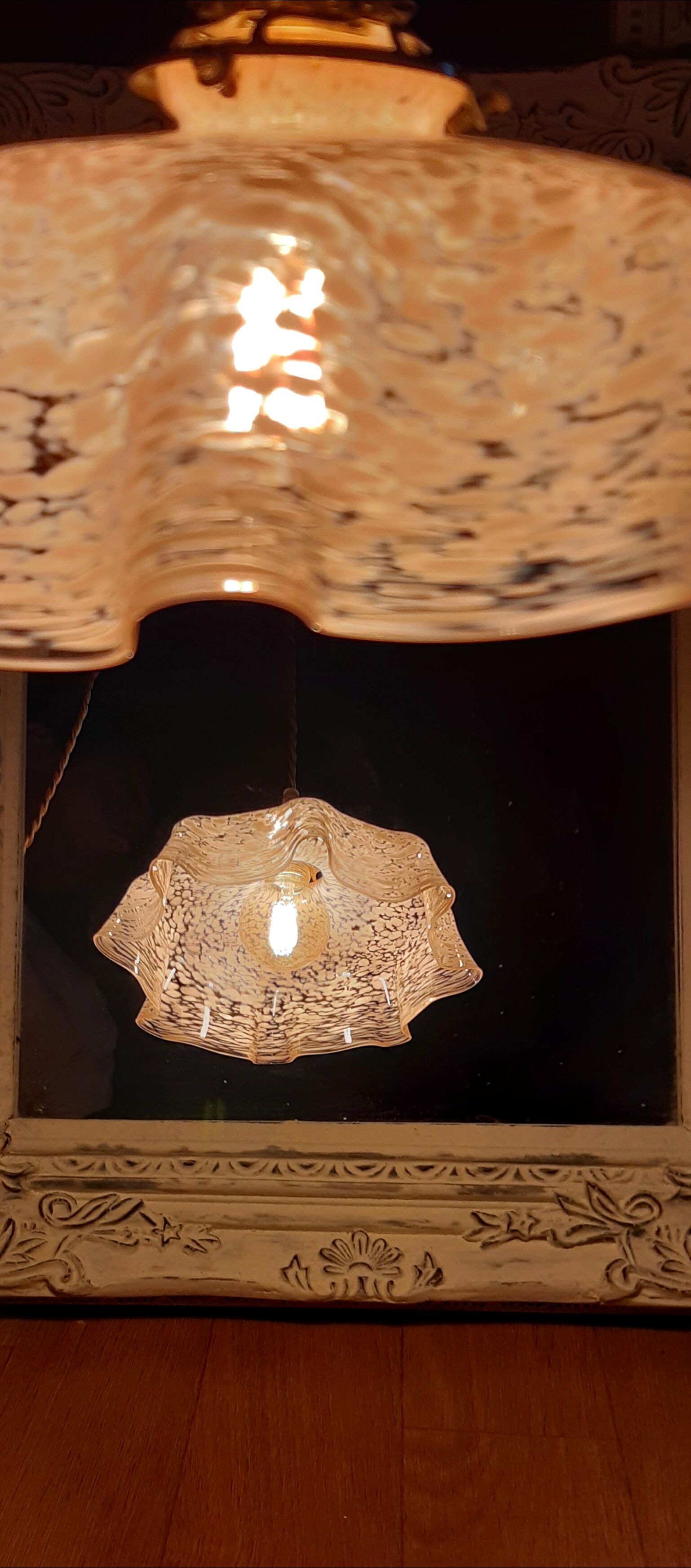 Clichy vintage glass suspension