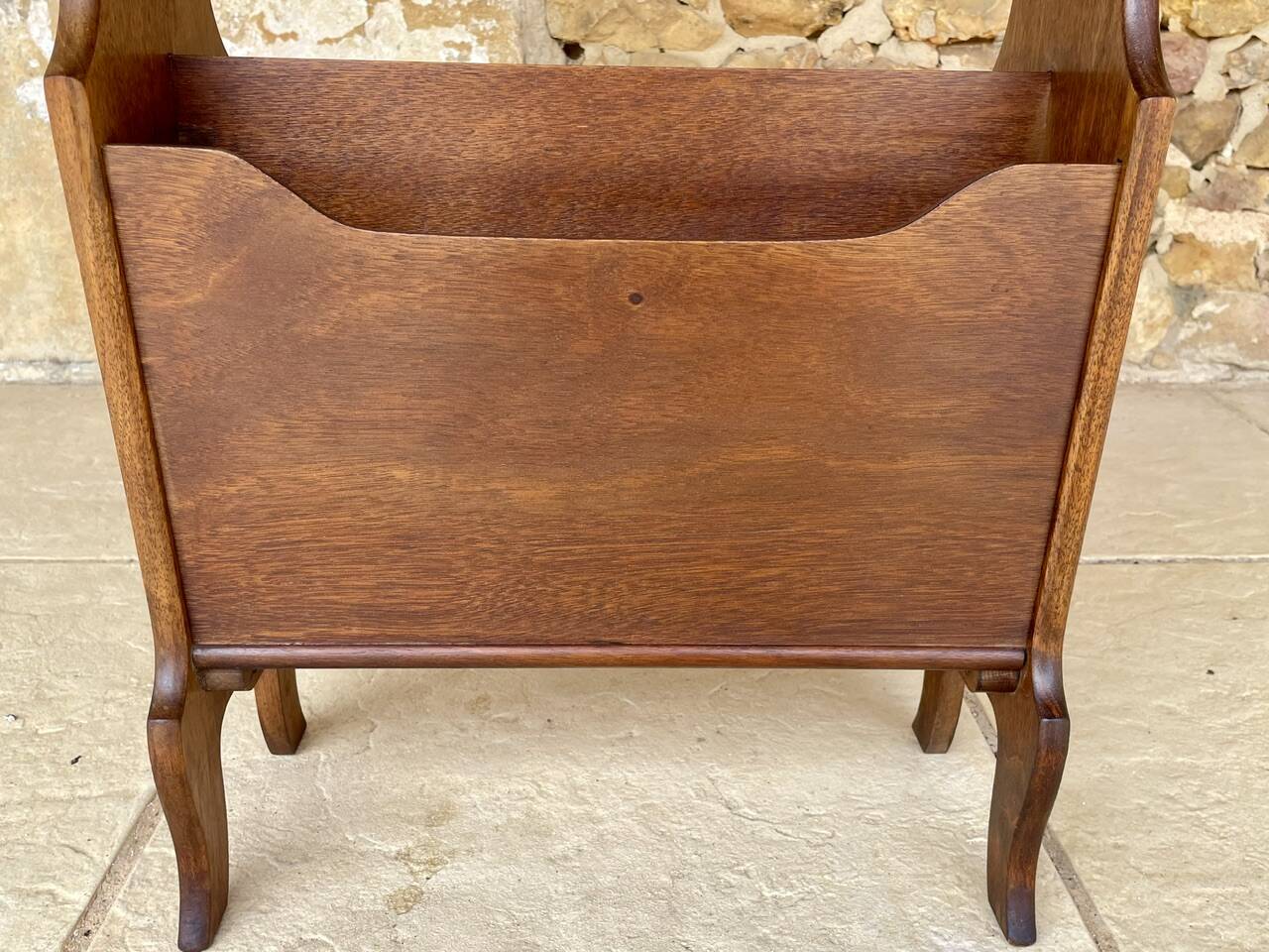 Vintage side table with magazine rack, 1960s
