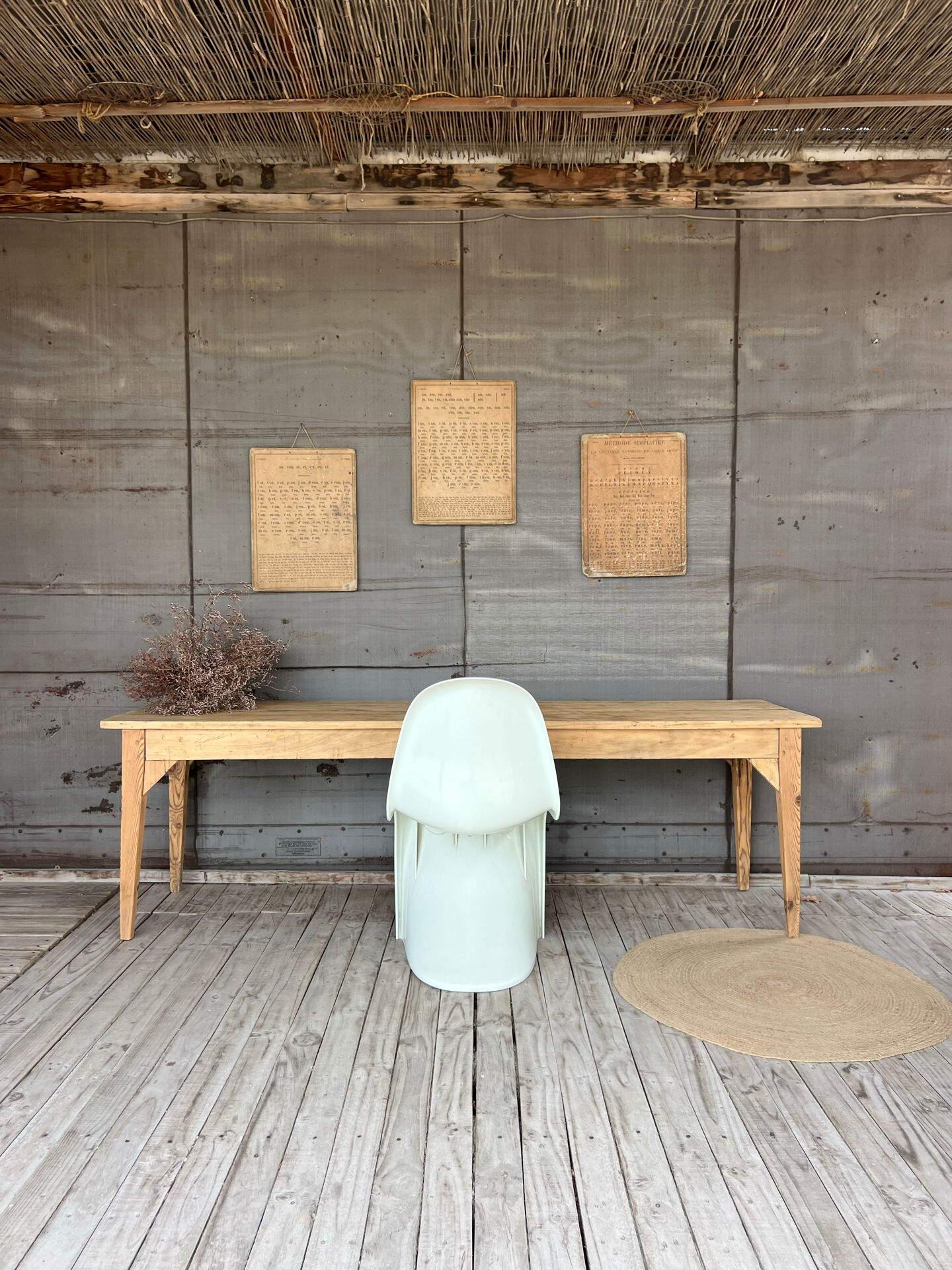 Console d’atelier bois brut