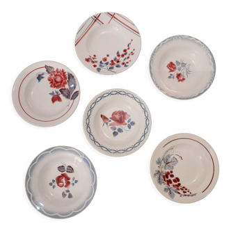 6 hollow plates Sarreguemines and Badonviller