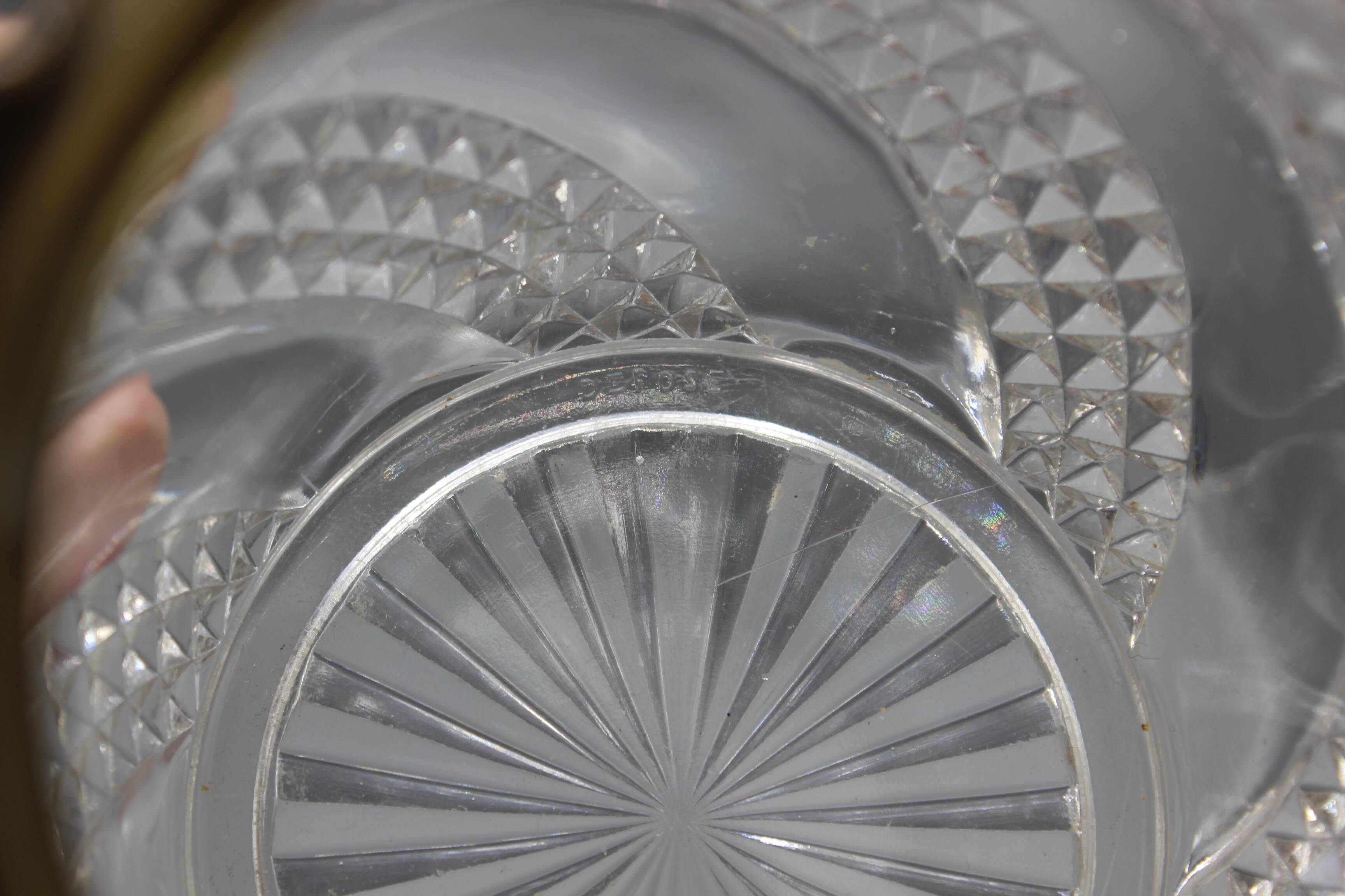 Old 19th century biscuit bucket - baccarat serpentine model